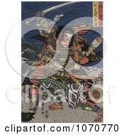 Poster, Art Print Of The Samurai Warriors Ichijo Jiro Tadanori And Notonokami Noritsune