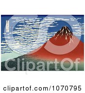 Poster, Art Print Of Mount Fuji In Clear Weather Red Fuji By Katsushika Hokusai