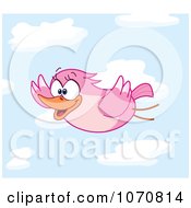 Poster, Art Print Of Pink Bird In Flight