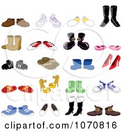 Poster, Art Print Of Many Pairs Of Shoes