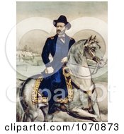 Poster, Art Print Of Union Lieutenant General Ulysses S Grant On A White Horse