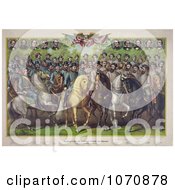 Poster, Art Print Of Prominent Union And Confederate Generals And Statesmen On Horses