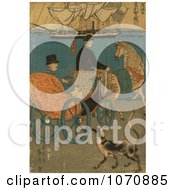 Poster, Art Print Of Tourist In A Carriage In Japan