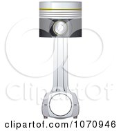 Clipart 3d Silver Engine Piston Royalty Free Vector Illustration