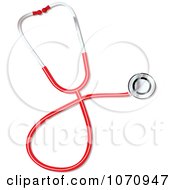Clipart Red Stethoscope Royalty Free Vector Illustration