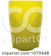 Clipart 3d Gold Foil Food Pouch Royalty Free Vector Illustration