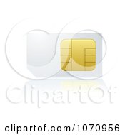 Poster, Art Print Of 3d White And Gold Sim Card