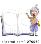 Genie Boy Over An Open Story Book