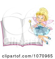 Clipart Fairy Girl Over An Open Story Book Royalty Free Vector Illustration