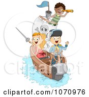 Poster, Art Print Of Pirate Children On A Ship