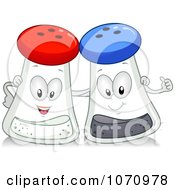 Poster, Art Print Of Salt And Pepper Shakers With Arms Around Each Other