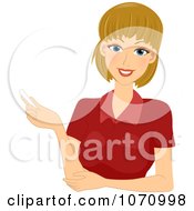 Clipart Female Teacher Holding Chalk Royalty Free Vector Illustration