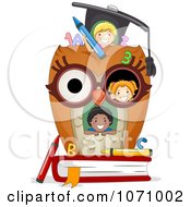 Poster, Art Print Of Kids In An Owl School House