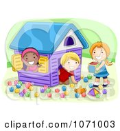 Poster, Art Print Of Preschool Kids Playing In A House