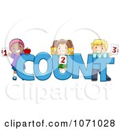 Clipart Preschool Kids With The Word COUNT Royalty Free Vector Illustration