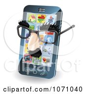 Poster, Art Print Of 3d Disguise Glasses On A Cell Phone