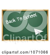 Poster, Art Print Of Paper Plane Flying Towards A Back To School Chalkboard