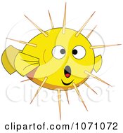 Clipart Yellow Puffer Blowfish Royalty Free Vector Illustration by erikalchan