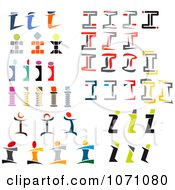 Poster, Art Print Of Colorful Letter I Logos