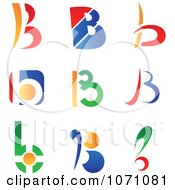 Clipart Colorful Letter B Logos Royalty Free Vector Illustration