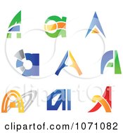 Poster, Art Print Of Colorful Letter A Logos