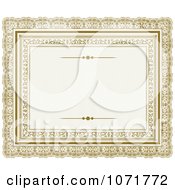 Poster, Art Print Of Golden Certificate Frame Invitation With Copyspace 2