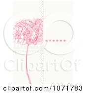 Pink Lilac And Off White Floral Invitation With Copyspace