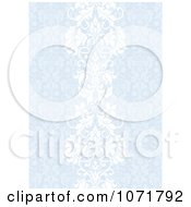 Poster, Art Print Of Blue Damask Floral Invitation Background