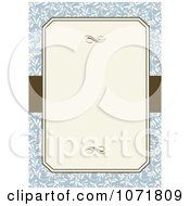 Poster, Art Print Of Blue And Brown Floral Invitation With Copyspace 2