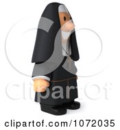 Clipart 3d Nun Facing Right Royalty Free CGI Illustration by Julos