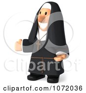 Clipart 3d Nun Presenting 1 Royalty Free CGI Illustration by Julos