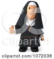 Clipart 3d Nun Presenting 2 Royalty Free CGI Illustration by Julos