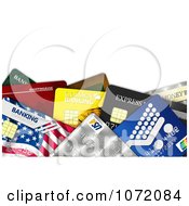 Poster, Art Print Of 3d Colorful Credit And Debit Cards With Copyspace