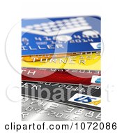 Poster, Art Print Of 3d Credit And Debit Bank Cards