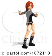 Clipart 3d Protective Teen Girl In Hipster Shorts Royalty Free CGI Illustration by Ralf61