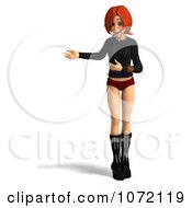 Clipart 3d Teen Girl Presenting In Hipster Shorts 1 Royalty Free CGI Illustration by Ralf61