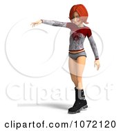 Clipart 3d Teen Girl Presenting In Hipster Shorts 2 Royalty Free CGI Illustration by Ralf61