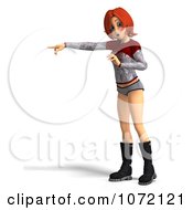 Clipart 3d Teen Girl Pointing In Hipster Shorts Royalty Free CGI Illustration by Ralf61