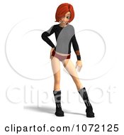 Clipart 3d Teen Girl Standing In Hipster Shorts 3 Royalty Free CGI Illustration by Ralf61