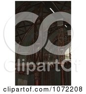 Clipart 3d Rusty Industrial Interior 2 Royalty Free CGI Illustration