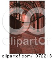 Clipart 3d Red Rusty Industrial Interior 5 Royalty Free CGI Illustration
