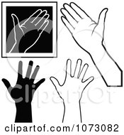 Clipart Black And White Hands Royalty Free Vector Illustration