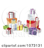 Poster, Art Print Of 3d Birthday Or Christmas Gift Boxes