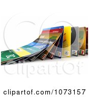 Poster, Art Print Of 3d Falling Debit Or Credit Cards Symbolizing The Domino Effect
