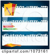 Poster, Art Print Of Graph Paper Back To School Banners