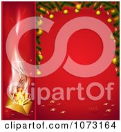 3d Christmas Banner And Frame With Red Backgrounds