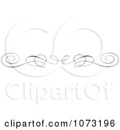 Clipart Intricate Black And White Swirl Border Rule 2 Royalty Free Vector Illustration