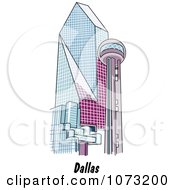 Poster, Art Print Of The Reunion Tower And Fountain Place In Dallas Texas