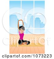 Poster, Art Print Of Fit Black Woman In A Studio Doing A Seated Yoga Pose