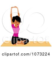 Fit Black Woman Doing A Seated Yoga Pose